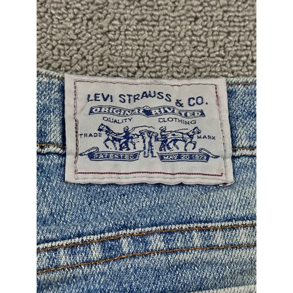 Vintage Levis 852 Jeans Men 31x30 Blue Regular Fit Stretch Denim USA Western